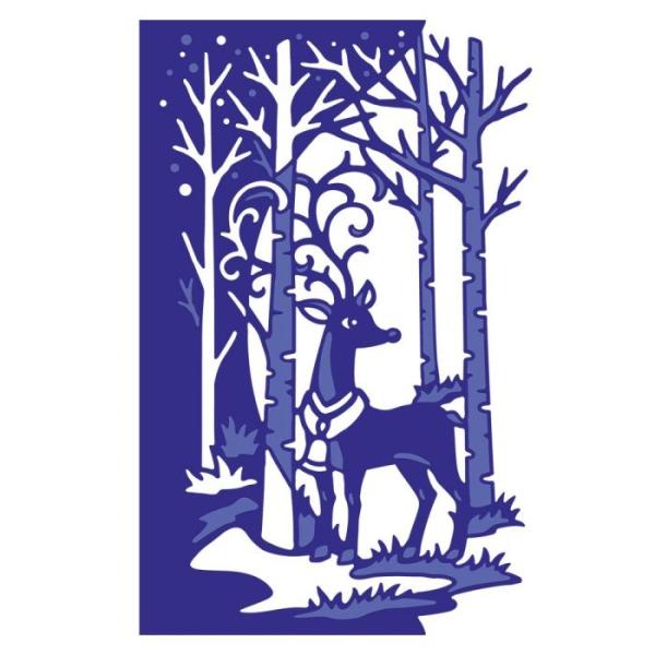 Gemini Christmas Scene Edge Reindeer Forest Create-a-Card Dies  - Stanze - 