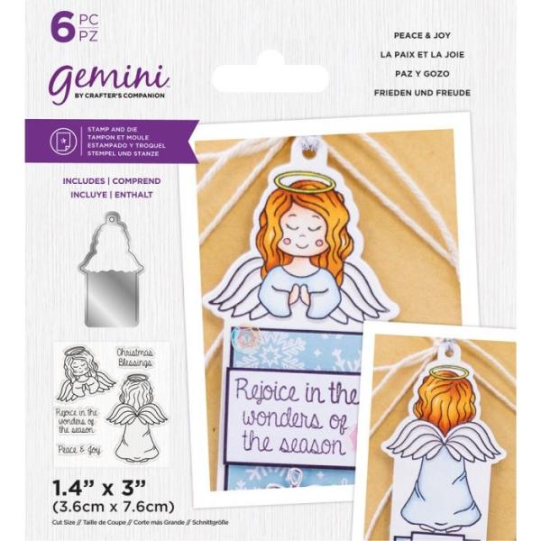 Gemini Peace & Joy Stamp & Die  - Stempel & Stanze 