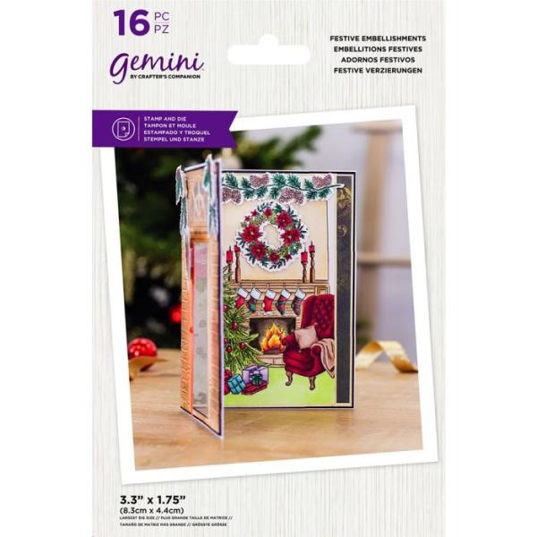 Gemini Festive Embellishments Stamp & Die  - Stempel & Stanze 