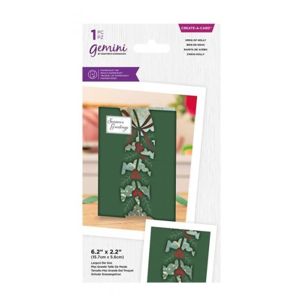 Gemini Sprig of Holly Create-a-Card Dies  - Stanze - 