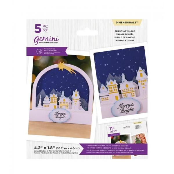 Gemini Christmas Village Dimensionals Dies  - Stanze - mit Stencil