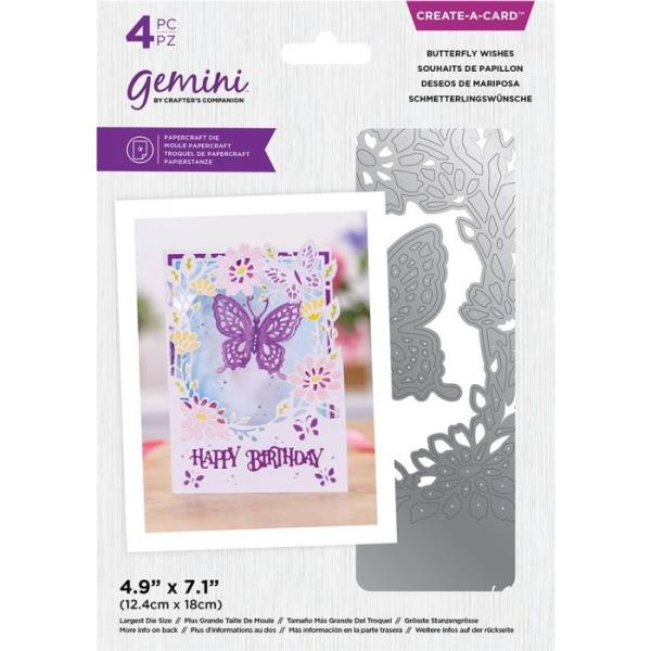 Gemini Butterfly Wishes Create-a-Card Dies  - Stanze - 