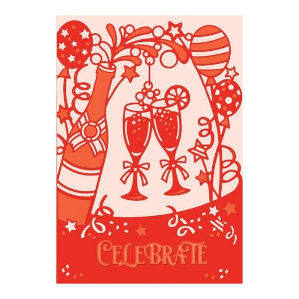 Gemini Raise your Glasses Create-a-Card Dies  - Stanze - 