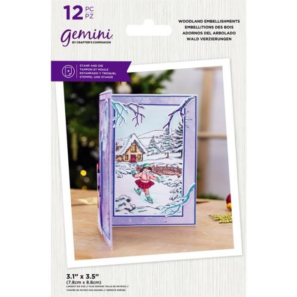 Gemini Woodland Embellishments Stamp & Die  - Stempel & Stanze 