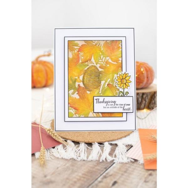 Crafters Companion -Autumn Blessings Collection 3D Embossing Folder Autumnal Foliage - Prägefolder