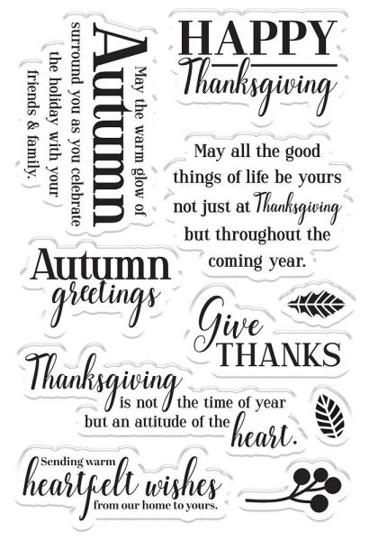 Crafters Companion - Autumn Blessings Collection  - Clear Stamps