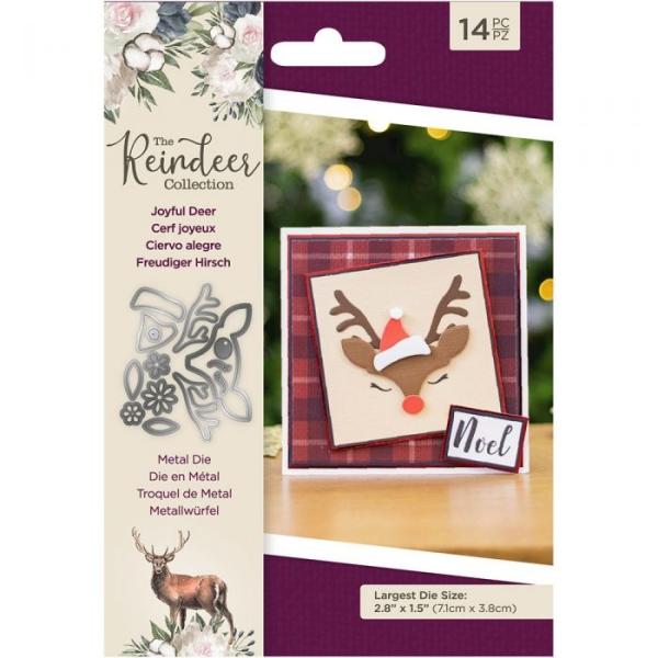 Crafters Companion -The Reindeer Collection Metal Die Joyful Deer - Stanze