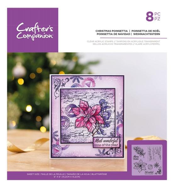 Crafters Companion - Christmas Poinsettia  - Clear Stamps