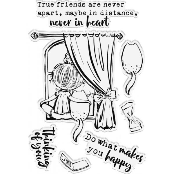 Crafters Companion - Sassy & Classy - True Friends - Clear Stamps