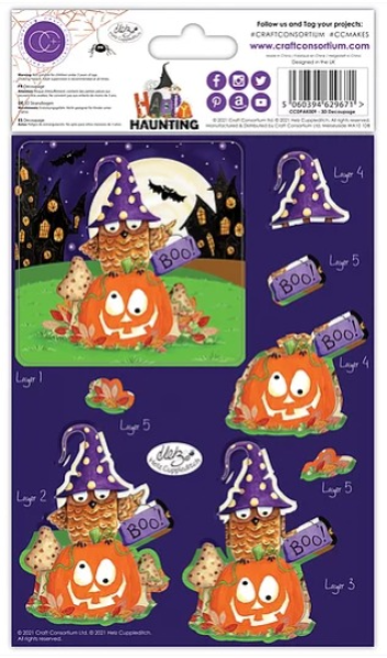 Craft Consortium Happy Haunting 3D Decoupage Set  - 3D-Decoupage