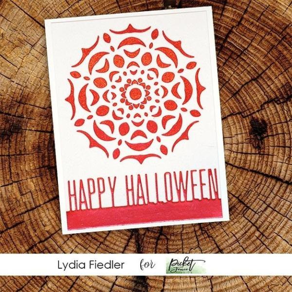 Picket Fence Studios Happy Halloween Word 2x6 Inch Topper  Die (PFSD-193)