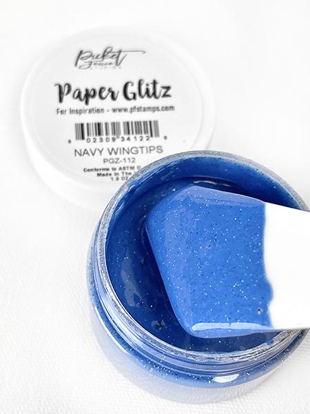 Picket Fence Studios Paper Glitz Navy Wingtips 1.9 oz 