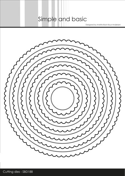 Simple and Basic " Small Pierced Scalloped Circles Cutting " Stanze -  Die