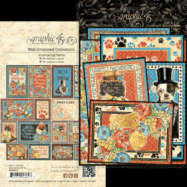 Graphic 45 "Well Groomed" Journaling Cards