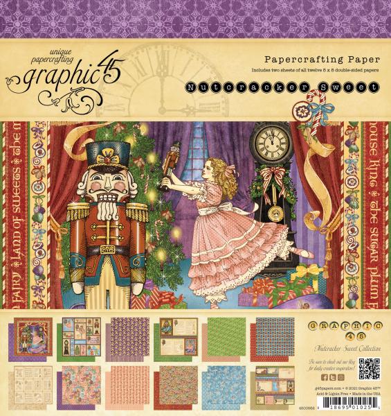 Graphic 45 "Nutcracker Sweet" 8x8" Paper Pad