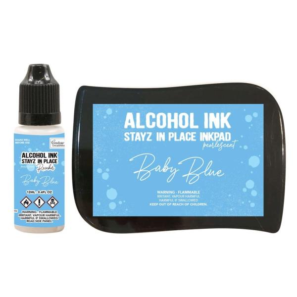 Couture Creations Stayz in Place Alcohol Ink Pearlescent -  Stempelkissen Perlglanz   Baby Blue Pad