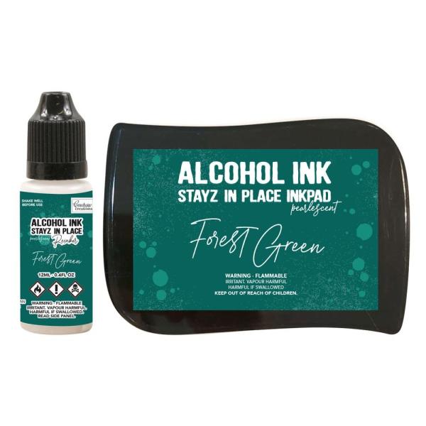 Couture Creations Stayz in Place Alcohol Ink Pearlescent -  Stempelkissen Perlglanz   Forest Green