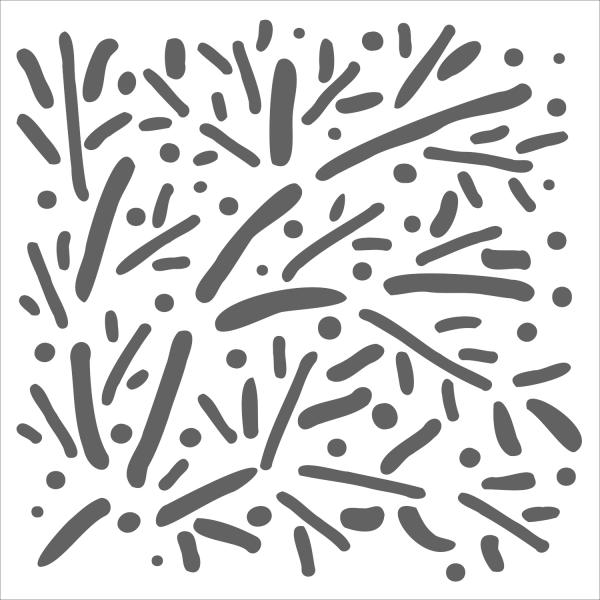 The Crafters Workshop Scattered Branches   Stencil - Schablone 12x12"