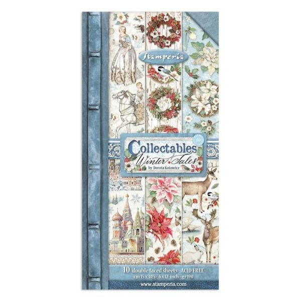 Stamperia "Winter Tales" 8x8" Paper Pack - Cardstock