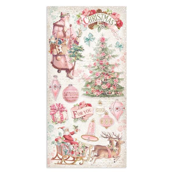 Stamperia "Pink Christmas" 8x8" Paper Pack - Cardstock