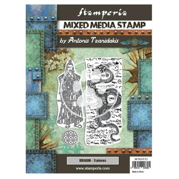 Stamperia Stempel "Sir Vagabond in Japan Dragon" Natural Rubber Stamp - (Naturkautschukstempel)