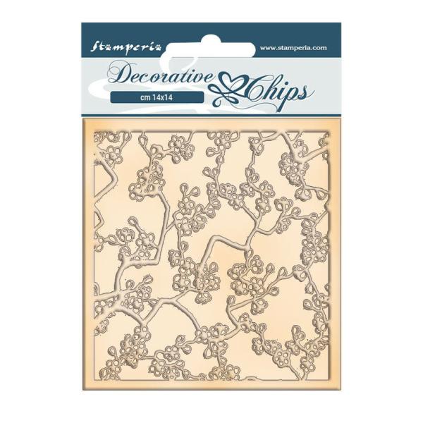 Stamperia " Sir Vagabond in Japan Texture" Decorative Chips - Holzmotive