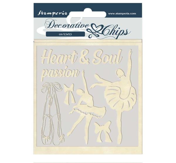 Stamperia " Passion Dancer" Decorative Chips - Holzmotive