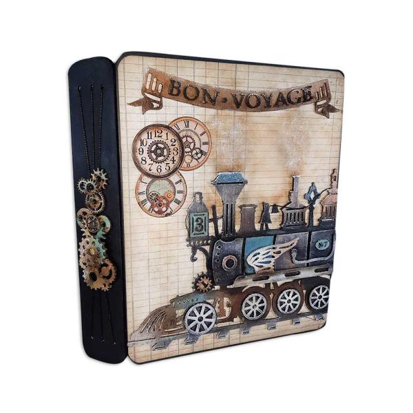 Stamperia " Voyages Fantastiques Train" Greyboard Die Cuts - Stanzteile aus Graupappe