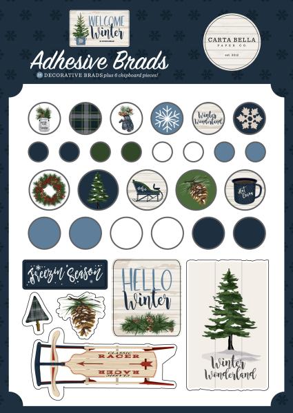 Carta Bella "Welcome Winter" Adhesive Brads