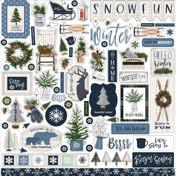 Carta Bella "Welcome Winter" 12x12" Element Stickers