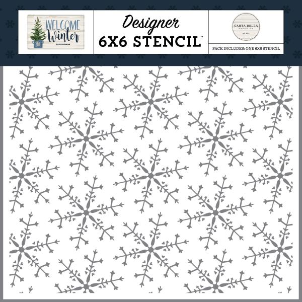 Carta Bella "Wonderland Snowflake" Stencil - Schablone 6x6"