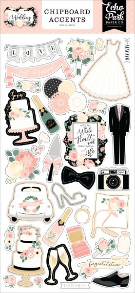 Echo Park "Wedding" Chipboard - Sticker