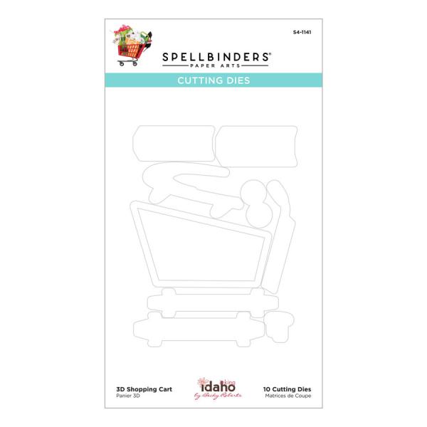 Spellbinders Die "3D Shopping Cart Etched" Stanzschablone