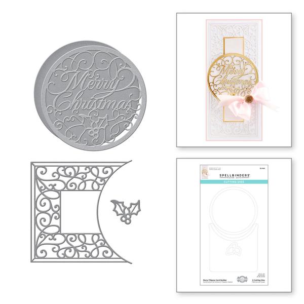 Spellbinders Die "Merry Filigree Card Builder Etched" Stanzschablone