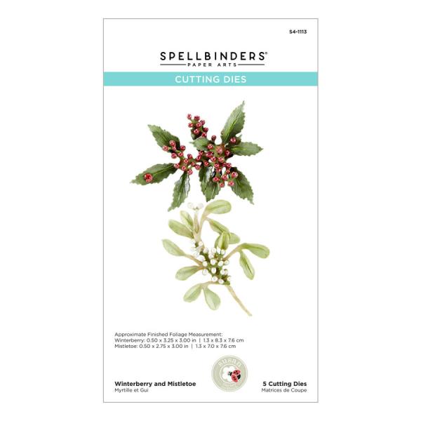 Spellbinders Die "Winterberry and Mistletoe Etched" Stanzschablone