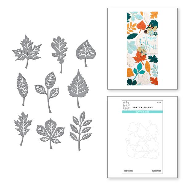 Spellbinders Die "Autumn Leaves Etched" Stanzschablone