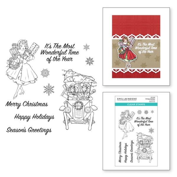 Spellbinders Stempelset "Vintage Holidays"