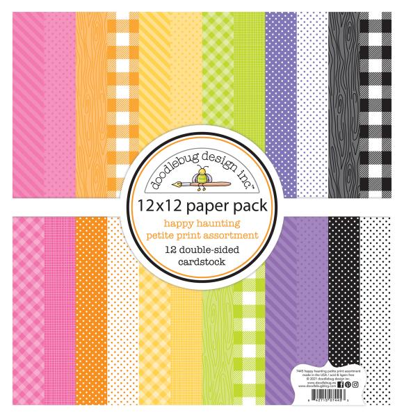 Doodlebug Design "Happy Haunting Petite Prints" 12" Paper Pack  - Designpapier 