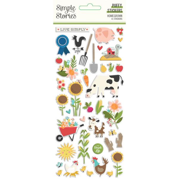 Simple Stories - Homegrown - Puffy Stickers 