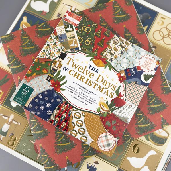 First Edition Paper Pad "Twelve Days of Christmas" 6"x6"