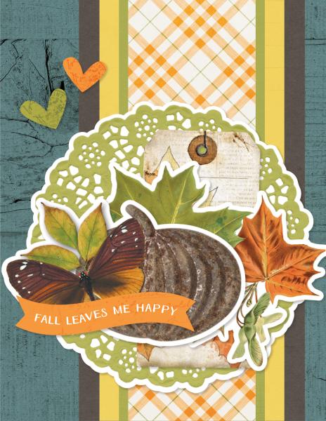 Simple Stories Harvest Wishes Simple Cards Kit - Bits & Pieces