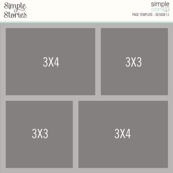 Simple Stories Simple Pages Template Design 11  - Schablone