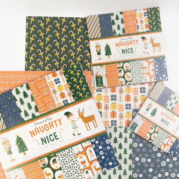 Dovecraft Paper Pack "Naughty or Nice" 12x12"