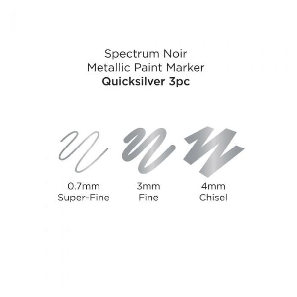 Spectrum Noir  Metallic Paint Markers Quicksilver