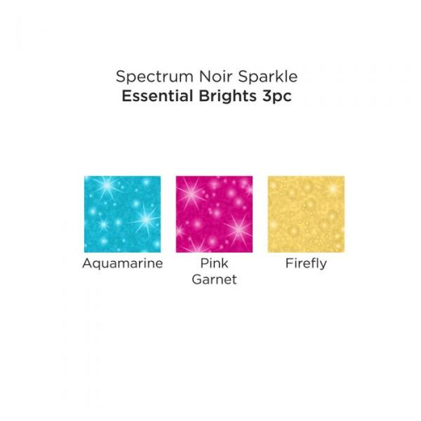 Spectrum Noir Sparkle - Glitzerstifte - Brush Pens Essential Brights (3pcs)