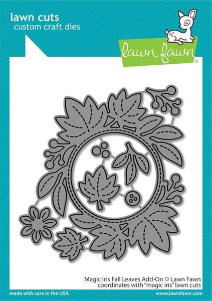 Lawn Fawn Craft Die - Magic Iris Fall Leaves Add-on Die