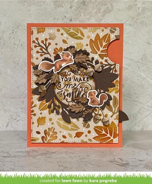 Lawn Fawn Craft Die - Magic Iris Fall Leaves Add-on Die