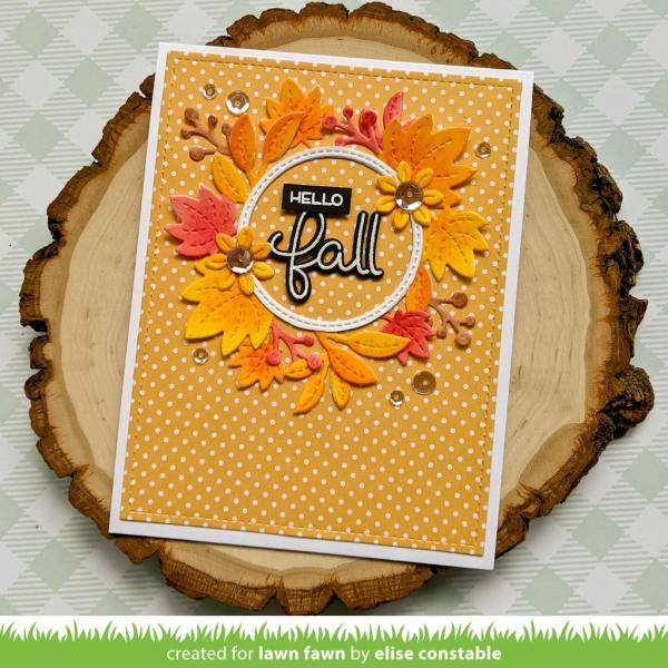 Lawn Fawn Craft Die - Magic Iris Fall Leaves Add-on Die