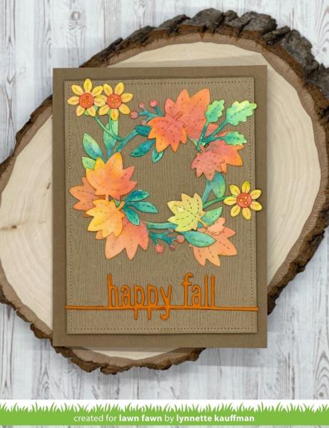 Lawn Fawn Craft Die - Magic Iris Fall Leaves Add-on Die