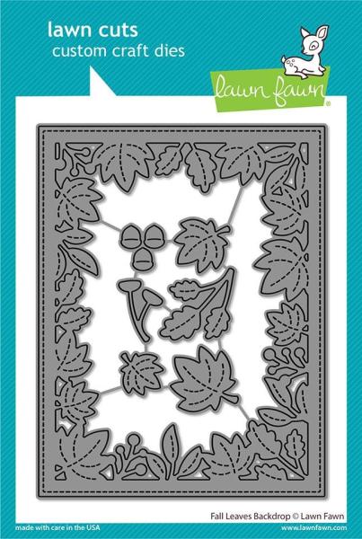 Lawn Fawn Craft Dies - Fall Leaves Backdrop